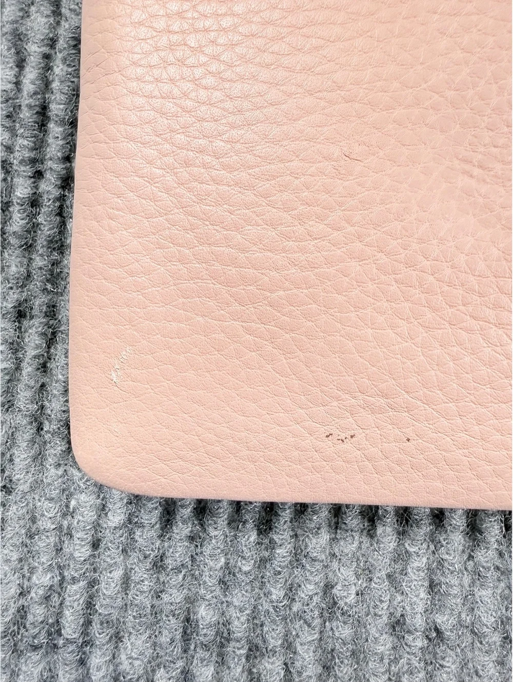 Haloguard Wristlet Clutch Purse Blush Pink Gold Tone Hardware 10x7